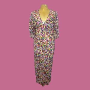 💐Vibrant Floral Midi Dress💐